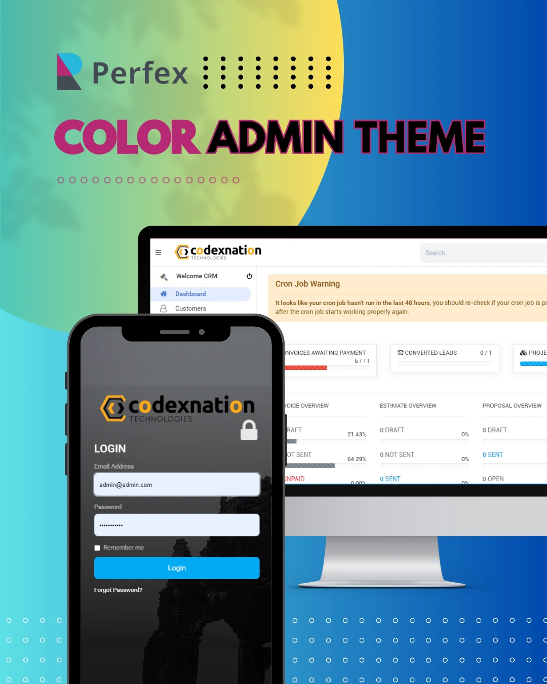 Color Admin Theme Module - Perfex CRM