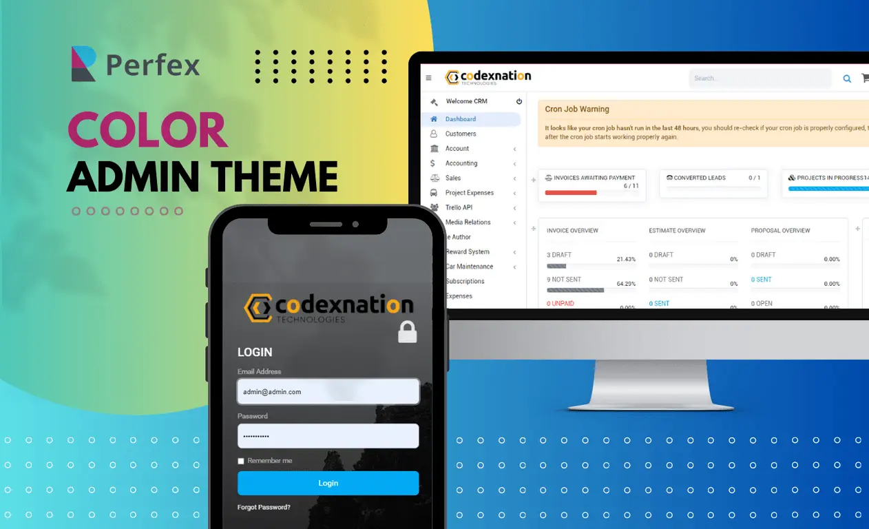 Color Admin Theme Module - Perfex CRM