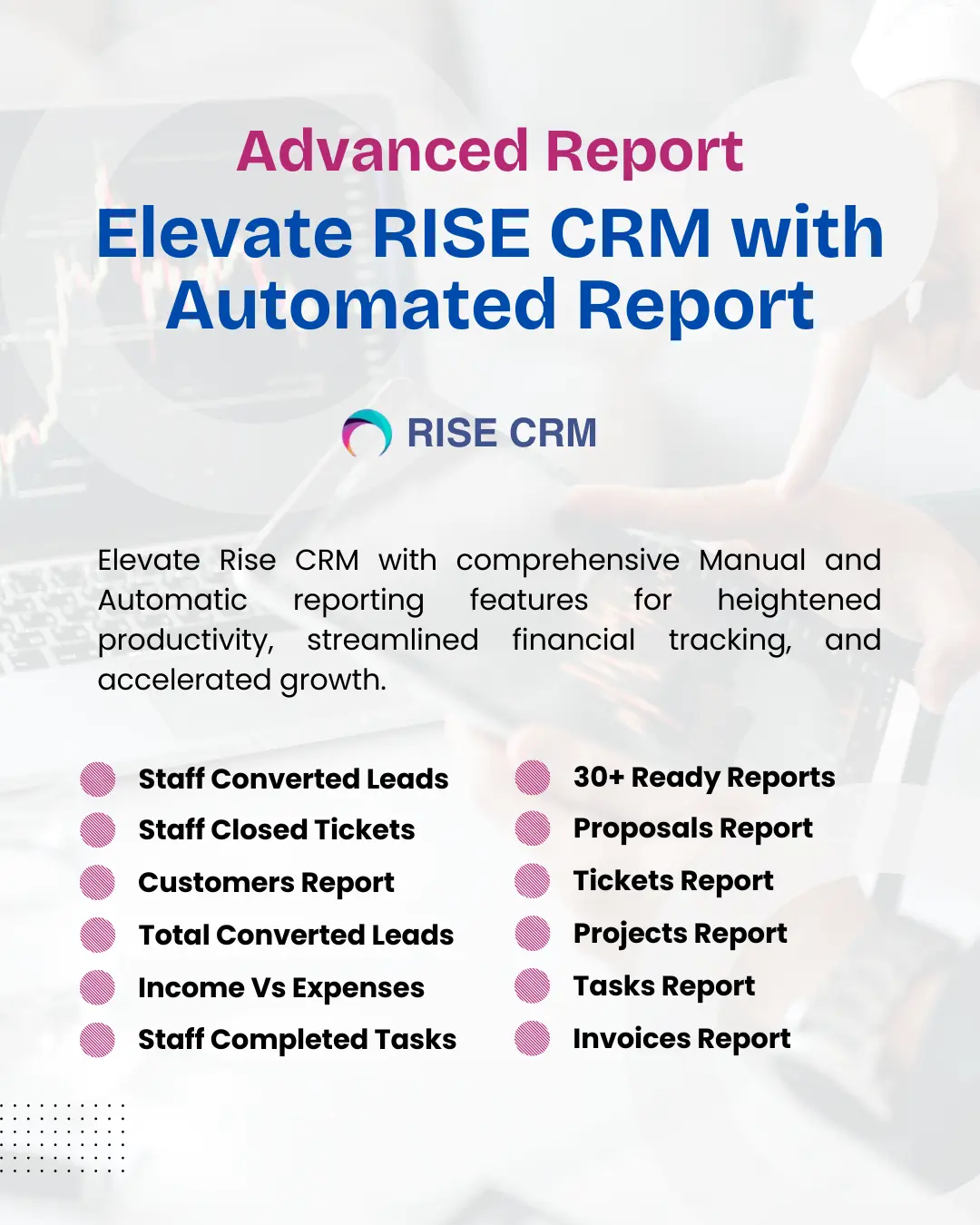 Advance Report Plugin - Rise CRM